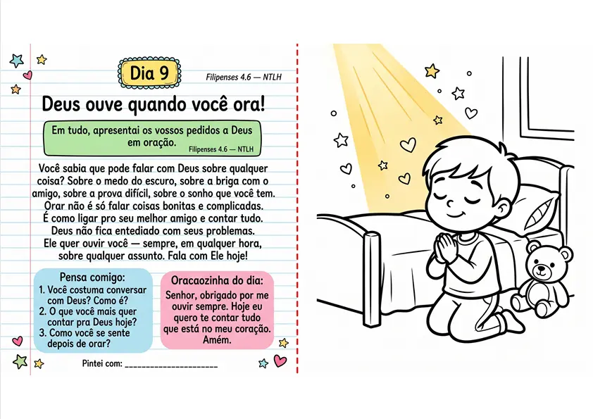 Página do devocional — Dia 9