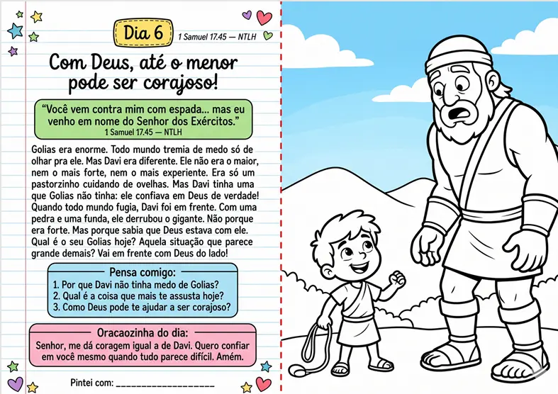 Página do devocional — Dia 6
