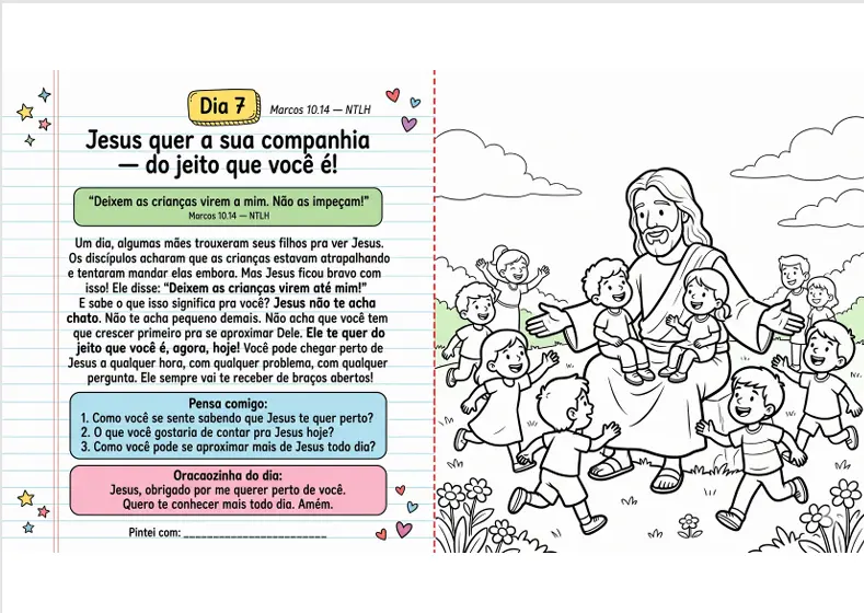 Página do devocional — Dia 7